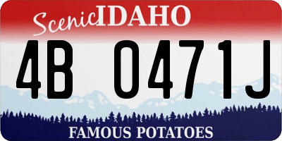 ID license plate 4B0471J