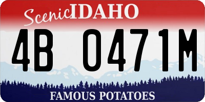 ID license plate 4B0471M