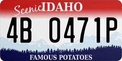 ID license plate 4B0471P