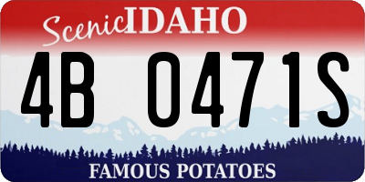 ID license plate 4B0471S