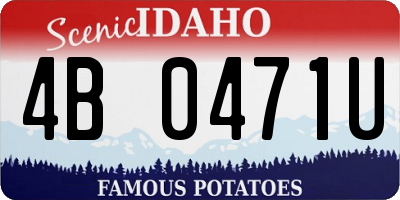 ID license plate 4B0471U
