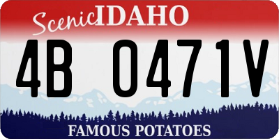 ID license plate 4B0471V