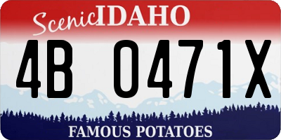 ID license plate 4B0471X