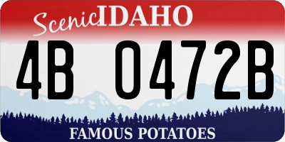 ID license plate 4B0472B