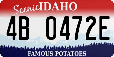 ID license plate 4B0472E