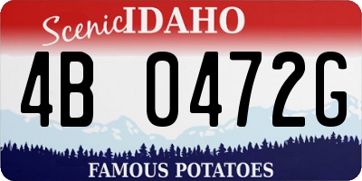 ID license plate 4B0472G