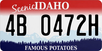 ID license plate 4B0472H
