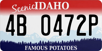 ID license plate 4B0472P