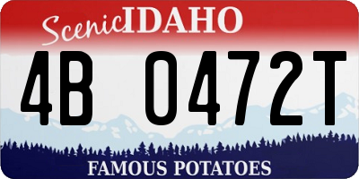 ID license plate 4B0472T