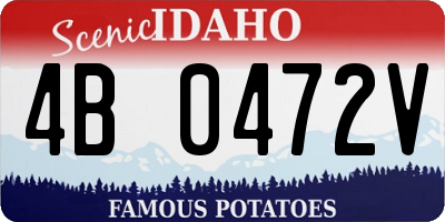 ID license plate 4B0472V