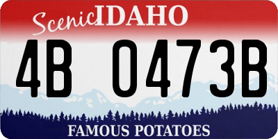 ID license plate 4B0473B