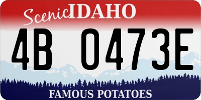 ID license plate 4B0473E