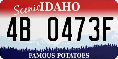 ID license plate 4B0473F