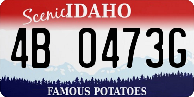 ID license plate 4B0473G