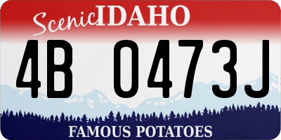ID license plate 4B0473J