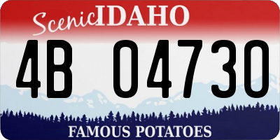 ID license plate 4B0473O