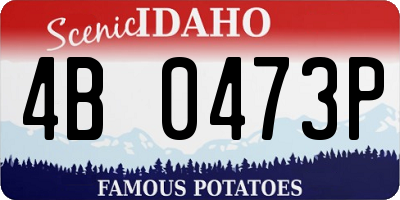 ID license plate 4B0473P