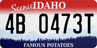 ID license plate 4B0473T