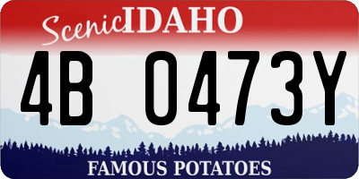 ID license plate 4B0473Y