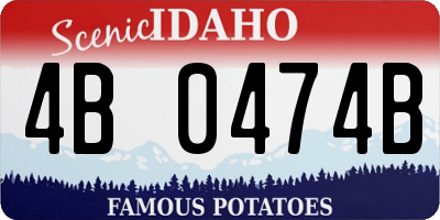 ID license plate 4B0474B