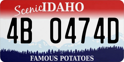 ID license plate 4B0474D