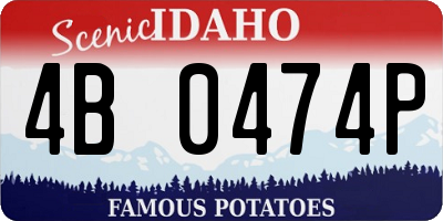 ID license plate 4B0474P