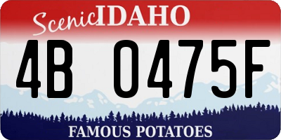 ID license plate 4B0475F