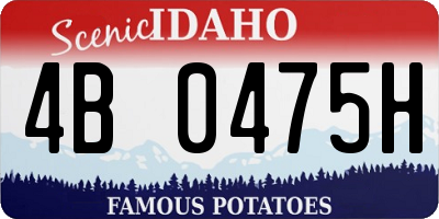 ID license plate 4B0475H
