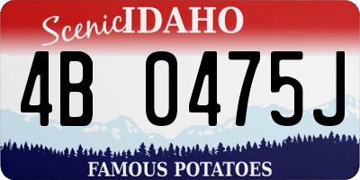 ID license plate 4B0475J