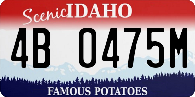 ID license plate 4B0475M
