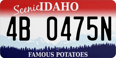 ID license plate 4B0475N