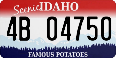 ID license plate 4B0475O