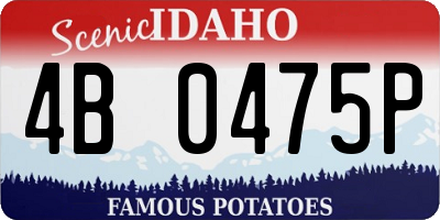 ID license plate 4B0475P