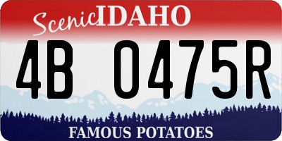 ID license plate 4B0475R