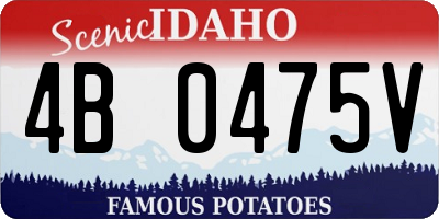 ID license plate 4B0475V