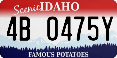 ID license plate 4B0475Y