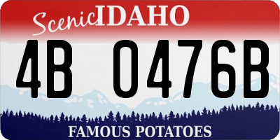 ID license plate 4B0476B