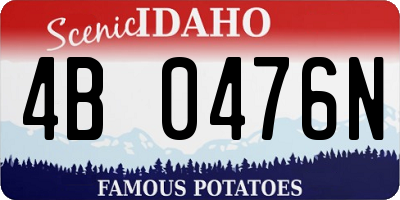 ID license plate 4B0476N