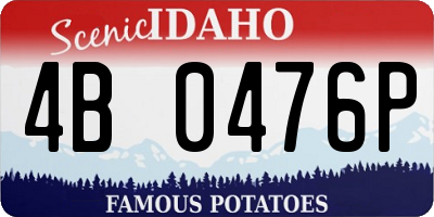 ID license plate 4B0476P