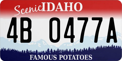ID license plate 4B0477A