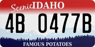 ID license plate 4B0477B