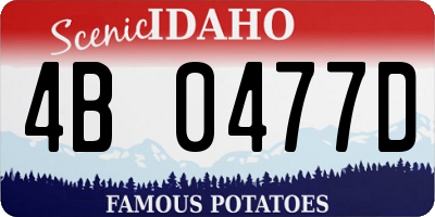 ID license plate 4B0477D