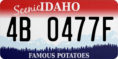 ID license plate 4B0477F