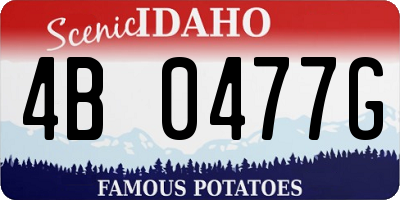 ID license plate 4B0477G
