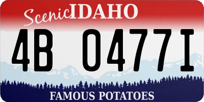 ID license plate 4B0477I