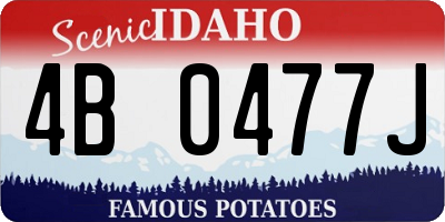 ID license plate 4B0477J