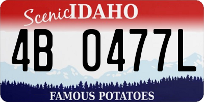 ID license plate 4B0477L
