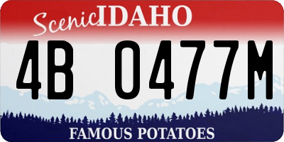 ID license plate 4B0477M