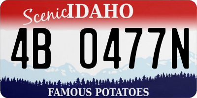 ID license plate 4B0477N