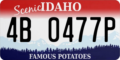 ID license plate 4B0477P